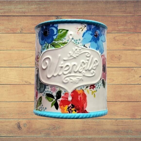 Melody FLORAL Utensil Crock by Pioneer Woman - Picture 2 of 5